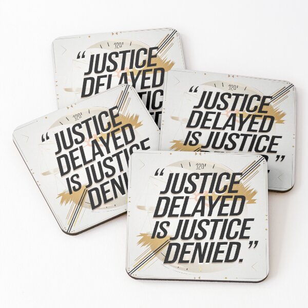 Item preview, "Justice Delayed is Justice Denied – Law Office Wall Art for Attorneys & Judges" designed and sold by TrendSh0p.