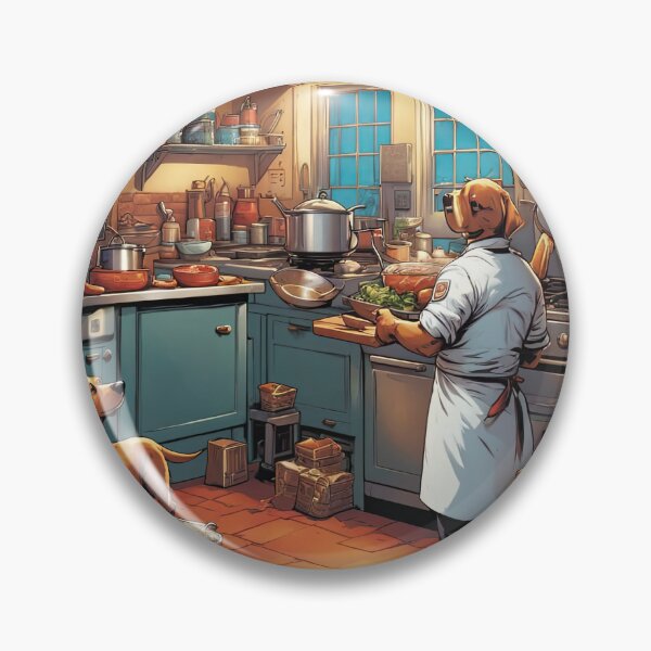 Item preview, Puppy as a Chef, in a kitchen preparing meals designed and sold by Colin Bentham.