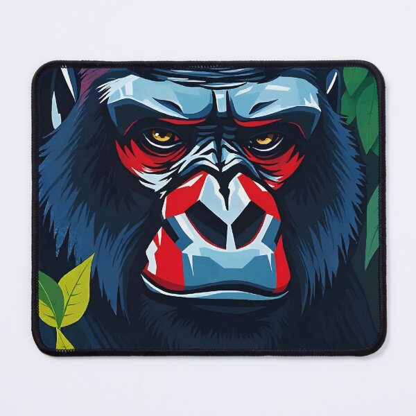 Item preview, Majestic Gorilla Portrait – Jungle Alpha Art designed and sold by WildlifeInc.