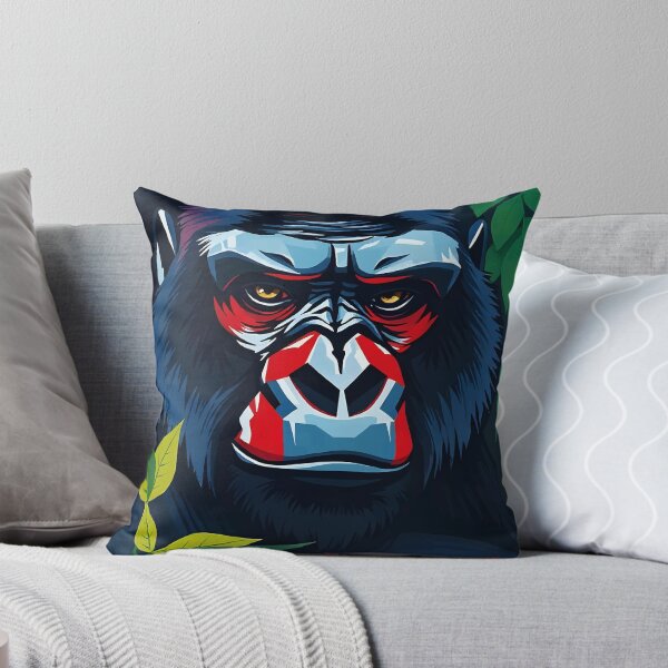 Item preview, Majestic Gorilla Portrait – Jungle Alpha Art designed and sold by WildlifeInc.