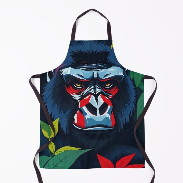 Item preview, Majestic Gorilla Portrait – Jungle Alpha Art designed and sold by WildlifeInc.