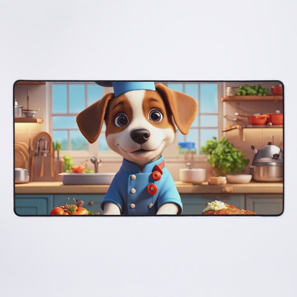 Item preview, Puppy as a Chef, in a kitchen preparing meals designed and sold by Colin Bentham.