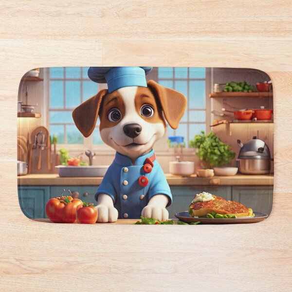Item preview, Puppy as a Chef, in a kitchen preparing meals designed and sold by Colin Bentham.