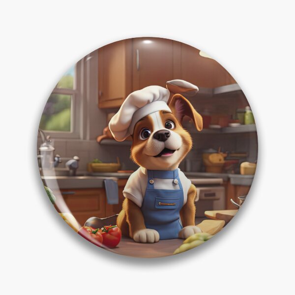 Item preview, Puppy as a Chef, in a kitchen preparing meals designed and sold by Colin Bentham.
