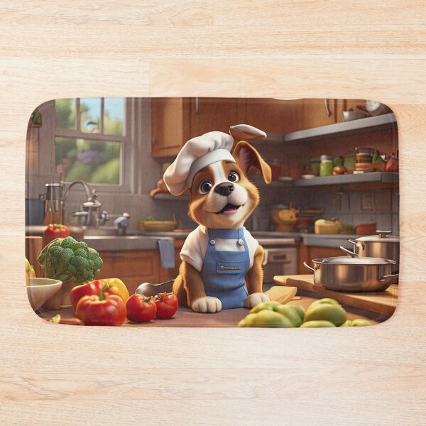 Item preview, Puppy as a Chef, in a kitchen preparing meals designed and sold by Colin Bentham.