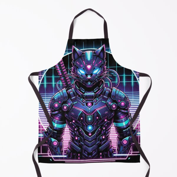 Item preview, Cyberpunk Armor Cat - High-Tech Samurai Warrior designed and sold by PrintFuel.