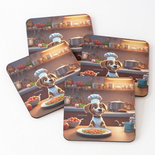 Item preview, Puppy as a Chef, in a kitchen preparing meals designed and sold by Colin Bentham.
