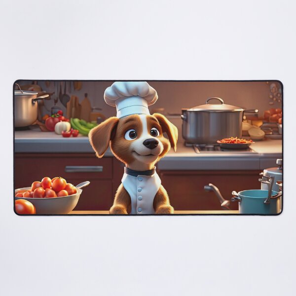 Item preview, Puppy as a Chef, in a kitchen preparing meals designed and sold by Colin Bentham.