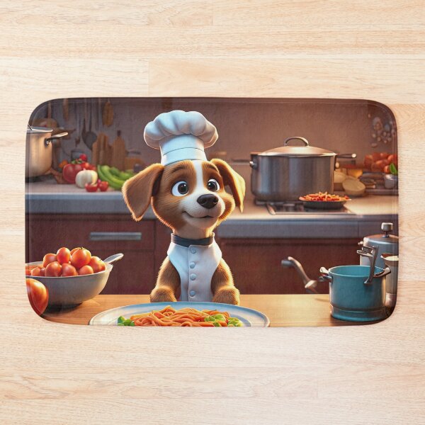 Item preview, Puppy as a Chef, in a kitchen preparing meals designed and sold by Colin Bentham.