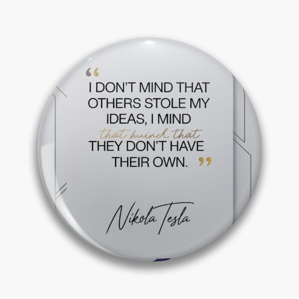 Item preview, "Stolen Ideas – Nikola Tesla Quote Wall Art for Innovators & Thinkers" designed and sold by TrendSh0p.