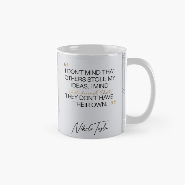 Item preview, "Stolen Ideas – Nikola Tesla Quote Wall Art for Innovators & Thinkers" designed and sold by TrendSh0p.
