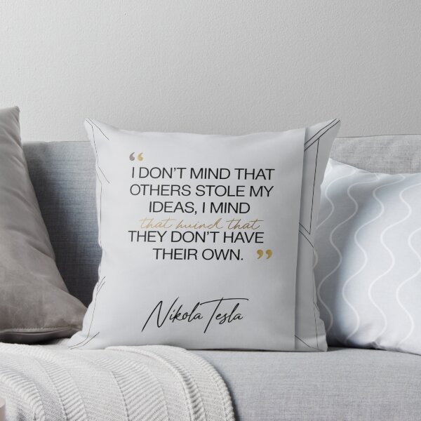 Item preview, "Stolen Ideas – Nikola Tesla Quote Wall Art for Innovators & Thinkers" designed and sold by TrendSh0p.