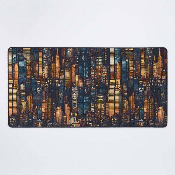 Item preview, Cityscape at Night Mosaic Pattern designed and sold by Glam-OOTD.