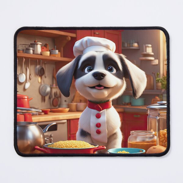 Item preview, Puppy as a Chef, in a kitchen preparing meals designed and sold by Colin Bentham.