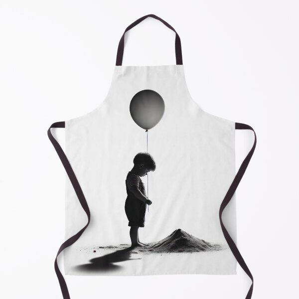Item preview, waiting popup, little boy with balloon designed and sold by Care-and-Share.