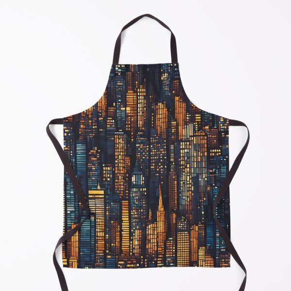 Item preview, Cityscape at Night Mosaic Pattern designed and sold by Glam-OOTD.