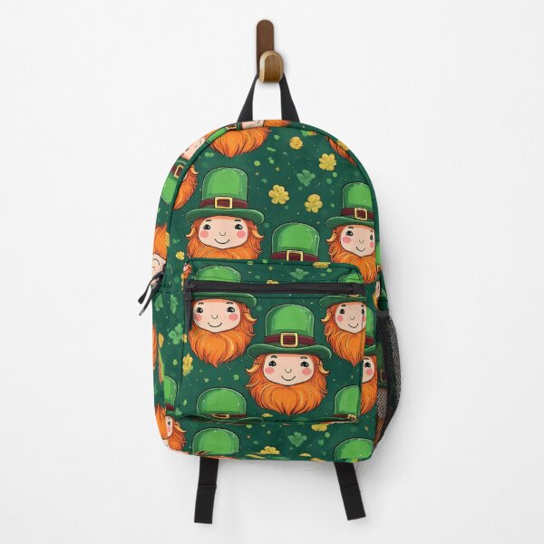 Item preview, Kawaii style leprechauns with coins, rainbow and shamrock leaves designed and sold by Designbes.