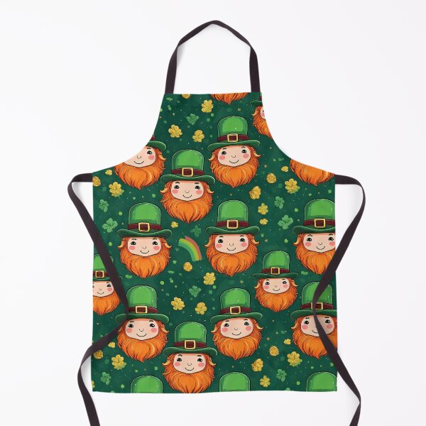 Item preview, Kawaii style leprechauns with coins, rainbow and shamrock leaves designed and sold by Designbes.