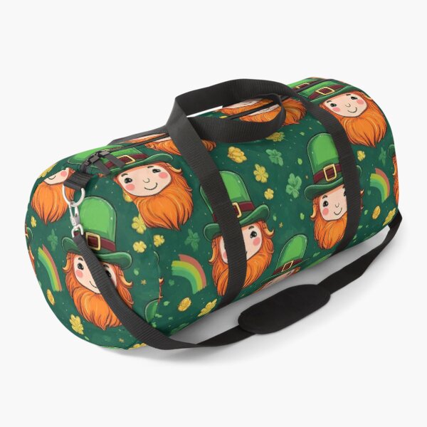 Item preview, Kawaii style leprechauns with coins, rainbow and shamrock leaves designed and sold by Designbes.