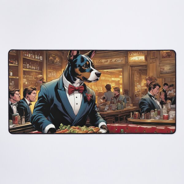 Item preview, Puppy as an exuberant waiter in a Parisian restaurant designed and sold by Colin Bentham.