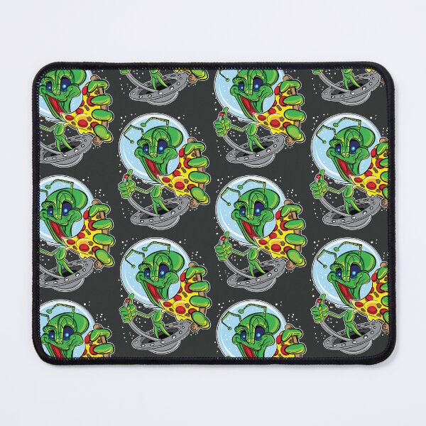 Item preview, Alien Pizza in Flying Saucer designed and sold by eShirtLabs.