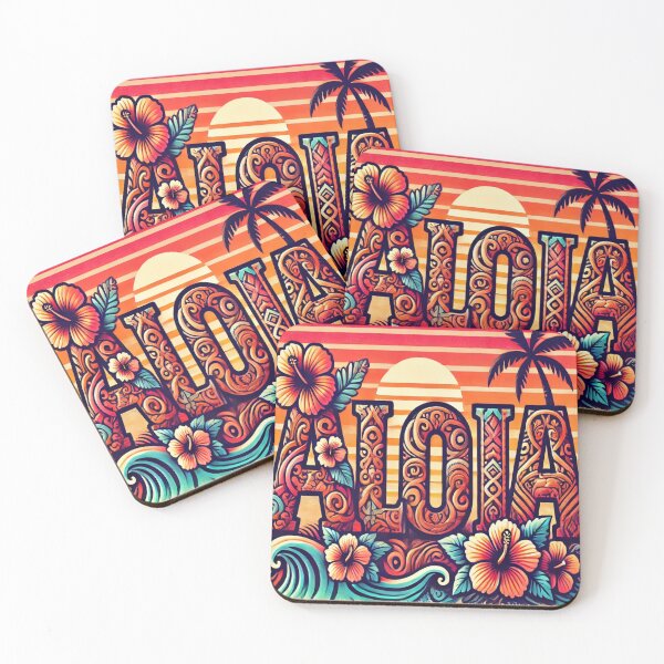 Item preview, "ALOHA - Hawaiian Tropical Typography | Polynesian Tribal Art | Island Vibes" designed and sold by PolynesianLIFE.