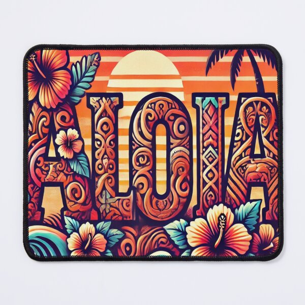 Item preview, "ALOHA - Hawaiian Tropical Typography | Polynesian Tribal Art | Island Vibes" designed and sold by PolynesianLIFE.