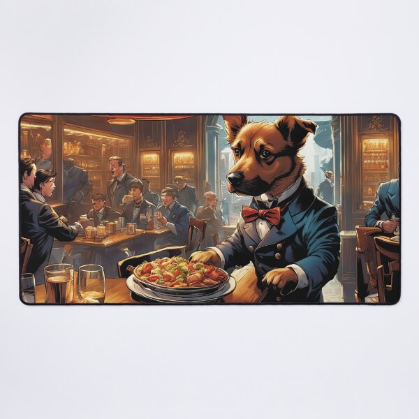 Item preview, Puppy as an exuberant waiter in a Parisian restaurant designed and sold by Colin Bentham.