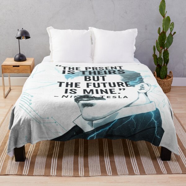 Item preview,  "The Present is Theirs, But The Future is Mine – Nikola Tesla quote Inspirational Wall Art" designed and sold by TrendSh0p.