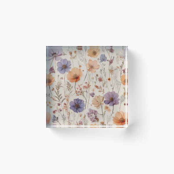 Item preview, Delicate pressed flowers in pastel tones designed and sold by Designbes.