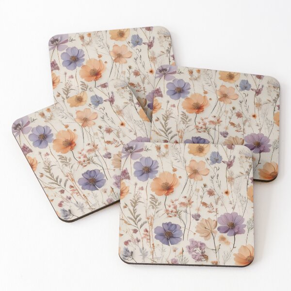 Item preview, Delicate pressed flowers in pastel tones designed and sold by Designbes.