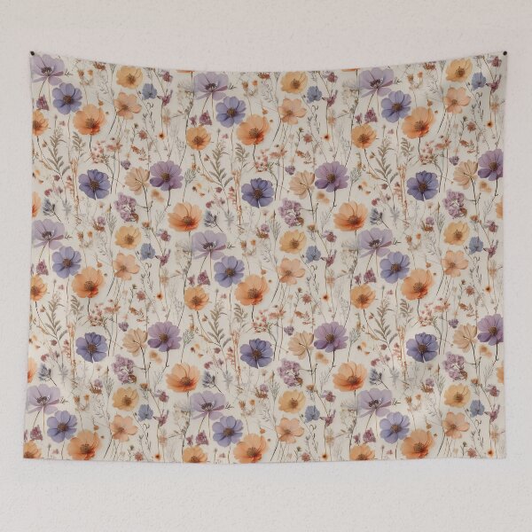 Item preview, Delicate pressed flowers in pastel tones designed and sold by Designbes.