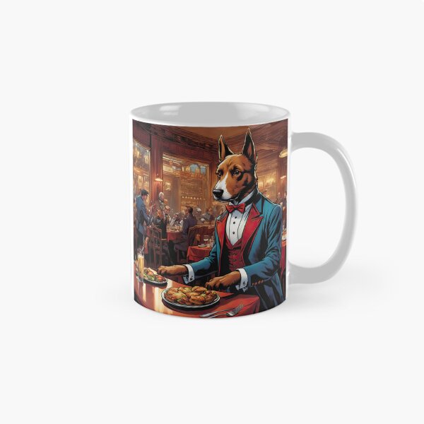 Item preview, Puppy as an exuberant waiter in a Parisian restaurant designed and sold by Colin Bentham.