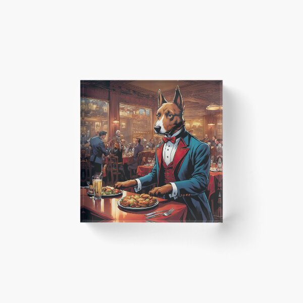Item preview, Puppy as an exuberant waiter in a Parisian restaurant designed and sold by Colin Bentham.