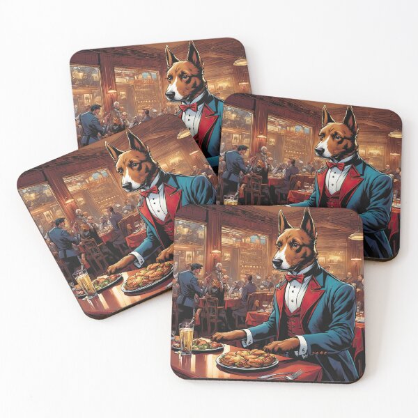 Item preview, Puppy as an exuberant waiter in a Parisian restaurant designed and sold by Colin Bentham.