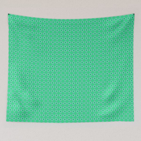 Item preview, Seamless Geometric Pattern with Turquoise Circular Motifs on Light Background designed and sold by ANGOON7455.
