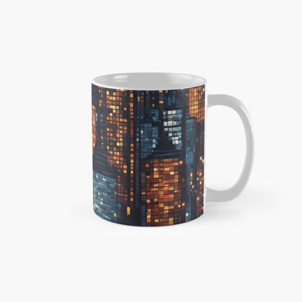 Item preview, Cityscape at Night Mosaic  designed and sold by Glam-OOTD.
