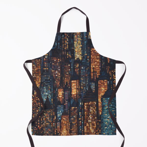 Item preview, Cityscape at Night Mosaic designed and sold by Glam-OOTD.