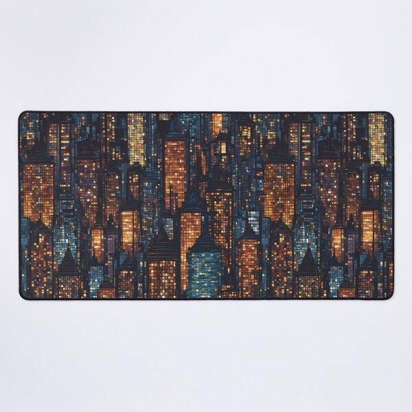Item preview, Cityscape at Night Mosaic designed and sold by Glam-OOTD.