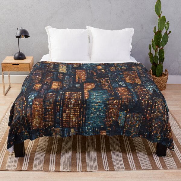 Item preview, Cityscape at Night Mosaic  designed and sold by Glam-OOTD.