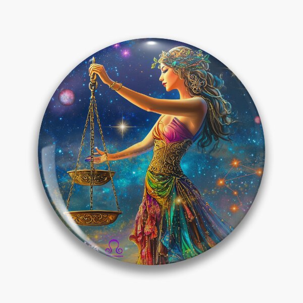 Item preview, Libra -Zodiac Sign, Astrology, Star Sign, Fantasy Art, Sun, Moon Rising 2025, OOAK designed and sold by StoneofWisdom.