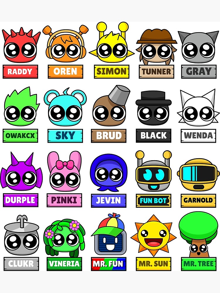 All Sprunkies Cute Characters Photographic Print