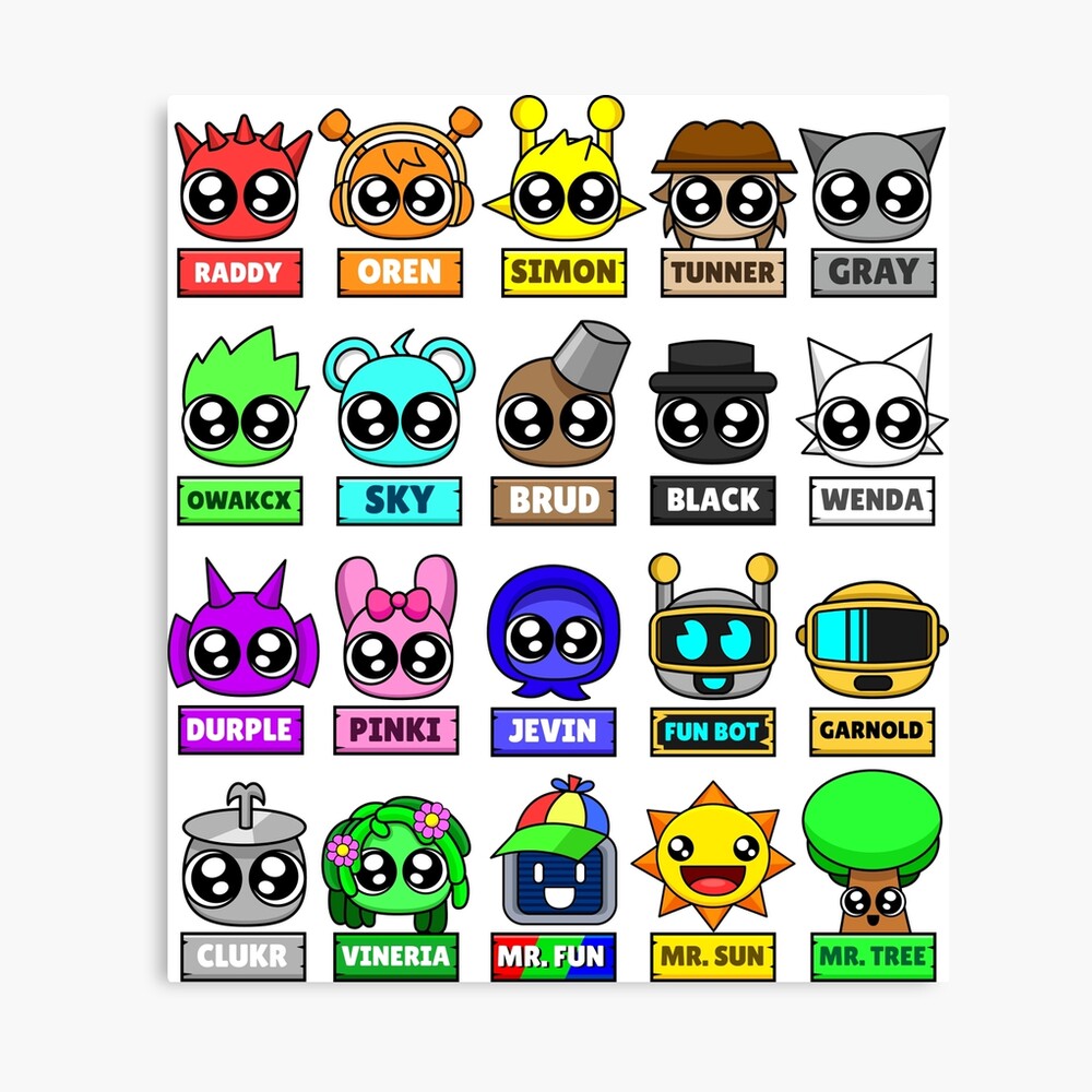 All Sprunkies Cute Characters Photographic Print