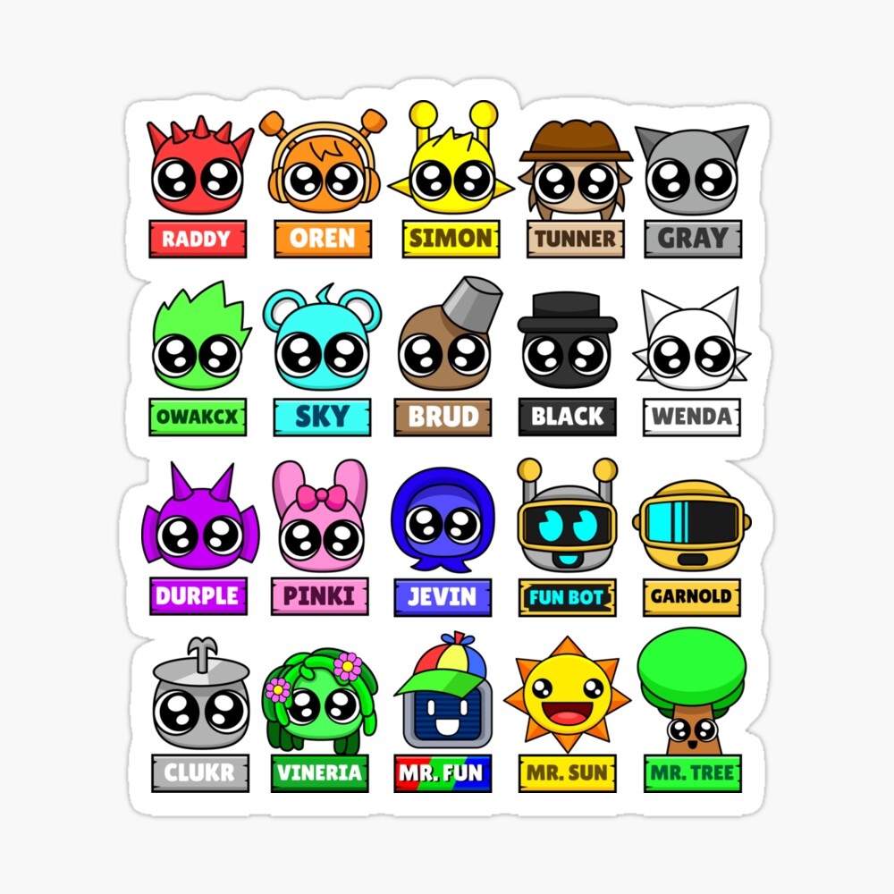 All Sprunkies Cute Characters Photographic Print