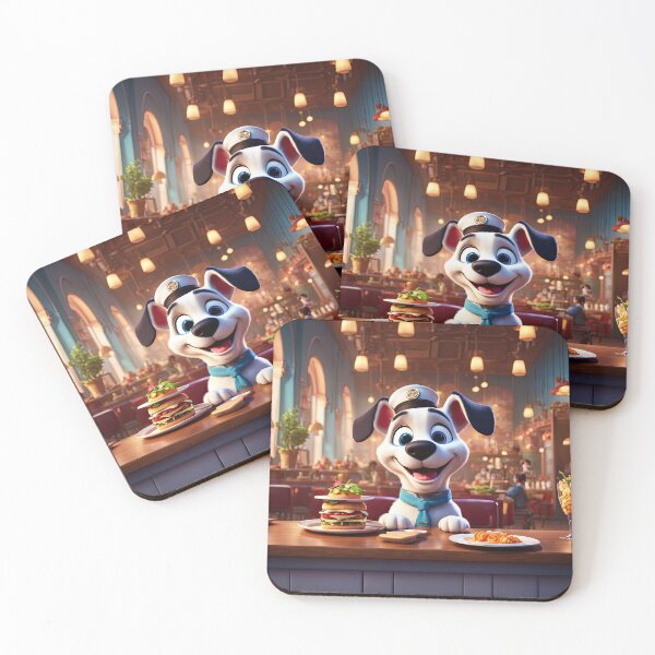 Item preview, Puppy as an exuberant waiter in a Parisian restaurant designed and sold by Colin Bentham.