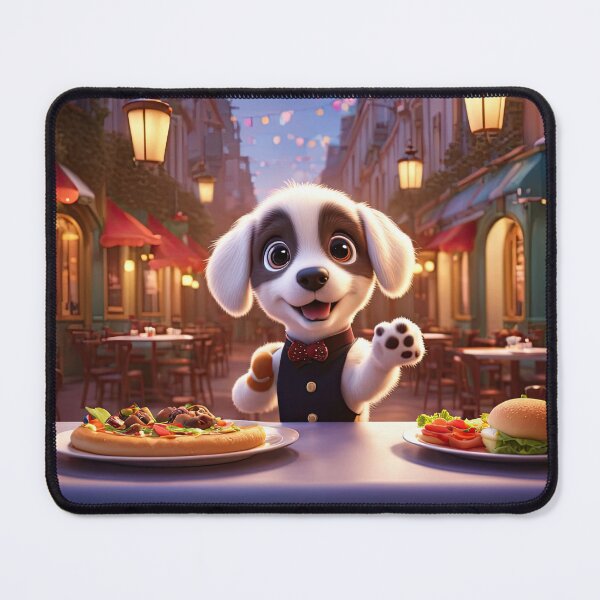 Item preview, Puppy as an exuberant waiter in a Parisian restaurant designed and sold by Colin Bentham.