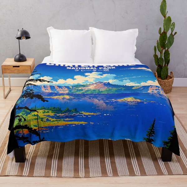 Item preview, Crater Lake Retro Anime Girl 80s Vintage Travel designed and sold by Retro-Anime9.