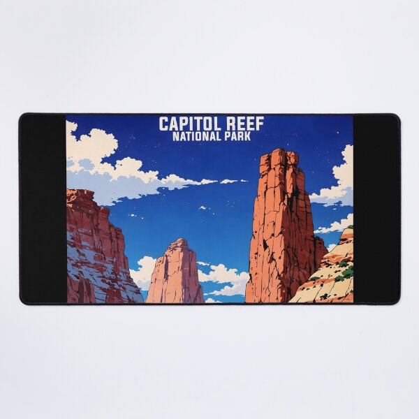 Item preview, Capitol Reef National Park USA Retro Anime Japanese 80s Vintage Travel designed and sold by Retro-Anime9.