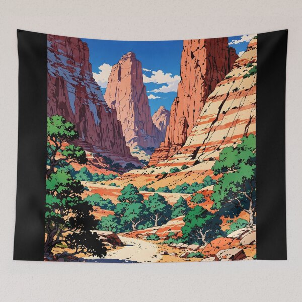 Item preview, Capitol Reef National Park USA Retro Anime Japanese 80s Vintage Travel designed and sold by Retro-Anime9.