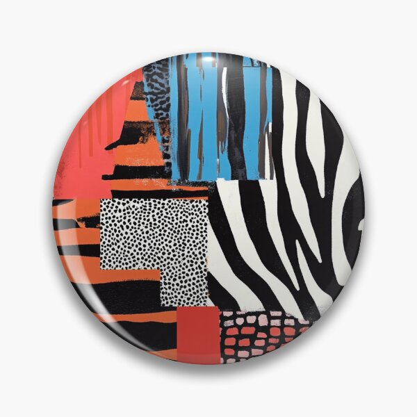 Item preview, Textile Collage of Wild Prints designed and sold by MidArtForge.